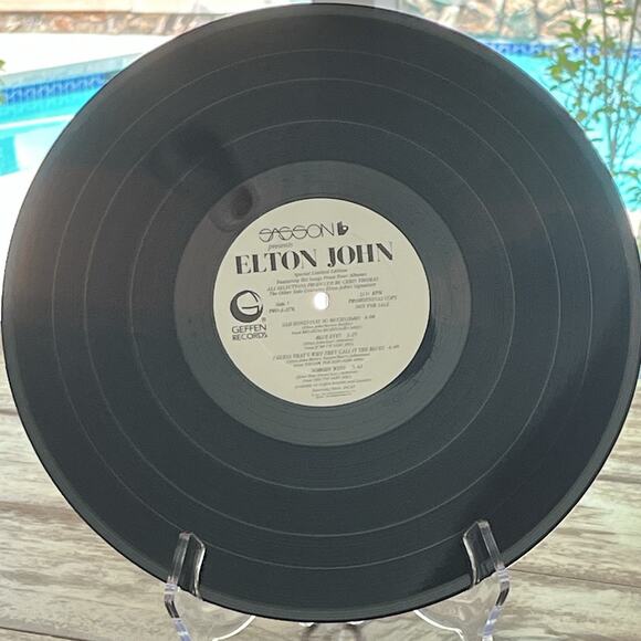 Sasson Presents Elton John Special LTD Edition LP 1984 Geffen Etched Promo - Picture 4 of 8